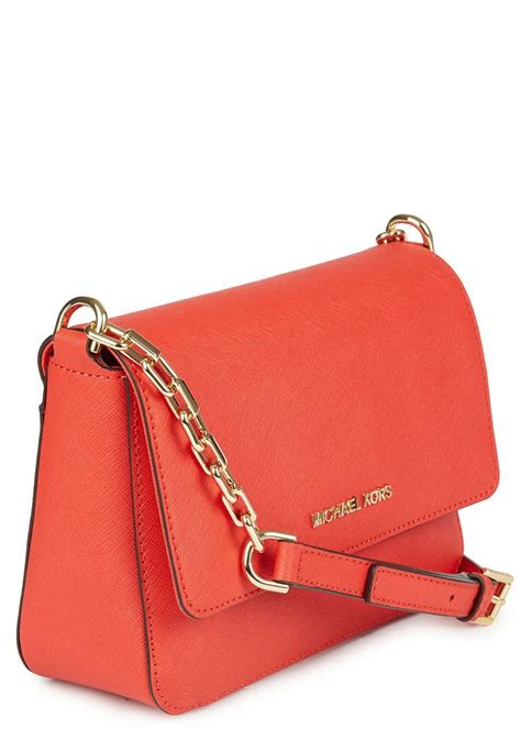 michael kors selma orange red tote bag|Michael Kors selma crossbody.